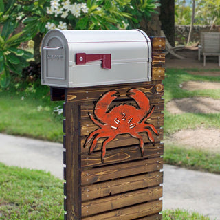 Crab Coastal Wooden Personalized House Number Sign - Coastal Sea-Life Decor - Handcrafted Wooden Handcrafted Wooden Address Sign - MA98511