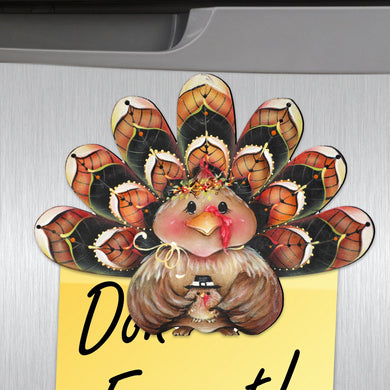Feathered Turkey Shape Refrigerator Magnets Set of 3 by Jamie Mills-Price