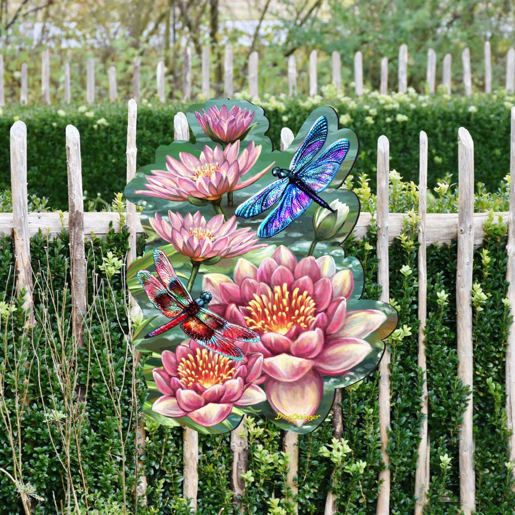 Dragonflies and Water Lilies Wildlife Wall Decor - D. Gelsinger - Wildlife Holiday Decor - 8461065H-DG
