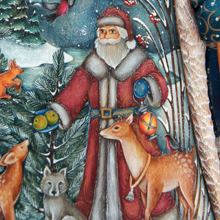 Treat for Friends Santa Hand-Painted WOODCARVED Masterpiece by G. DeBrekht - Christmas Decor - 821709