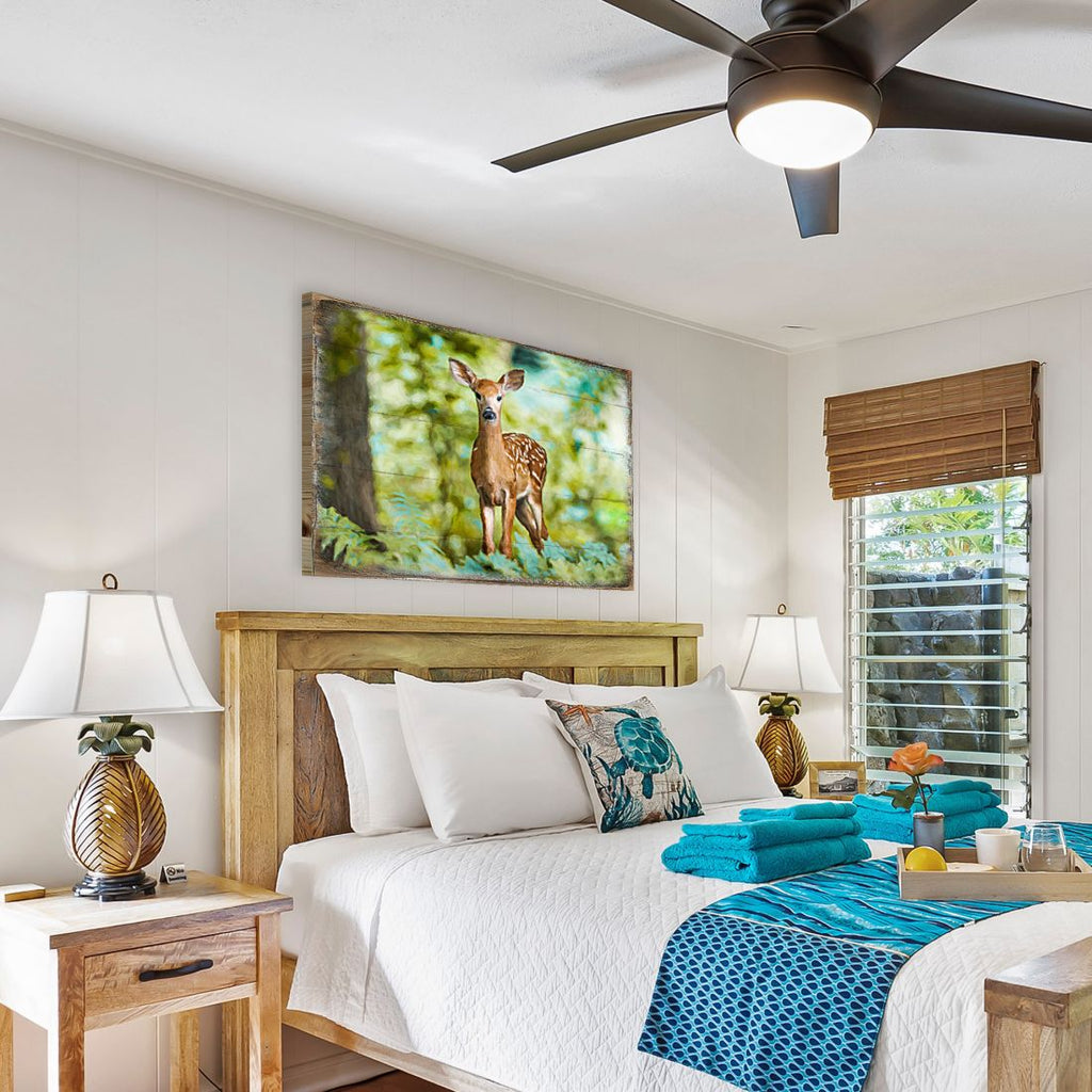 Forest Deer Art Wooden Wall Art by Nature Wonders - Nature Wildlife Decor - 95290B