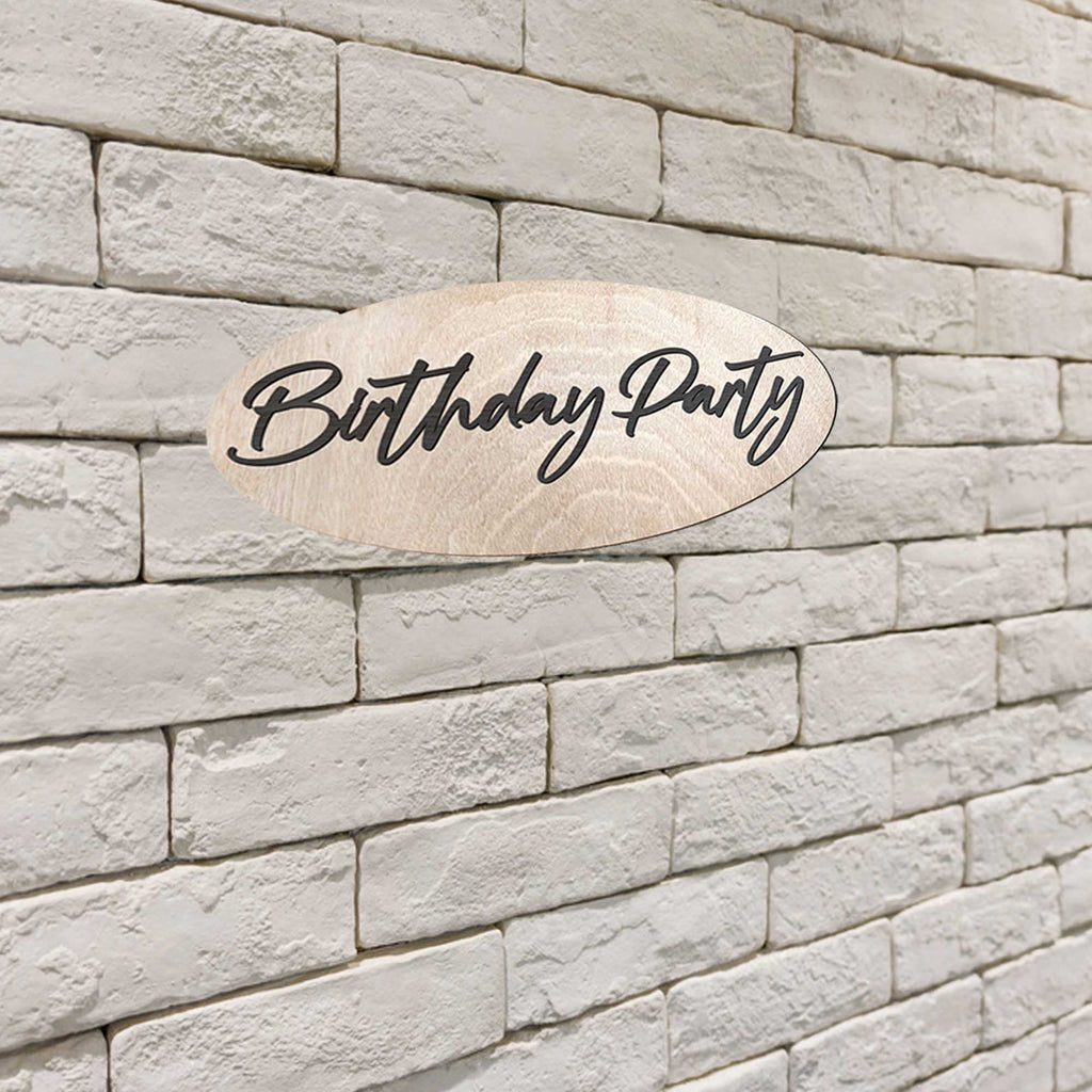 Birthday Party Sign, Birch Wood Sign, Happy Birthday Sign, Welcome Sign, Birthday Party Decorations - 320312