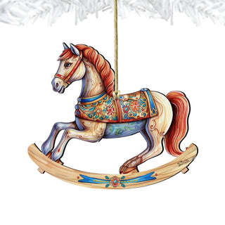 Rocking Horse Wooden Ornaments by G. Debrekht - Christmas Decor - 8100196-3