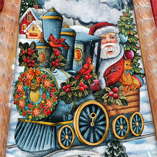Santa Express Santa Hand-Painted WOODCARVED Masterpiece by G. DeBrekht - Christmas Decor - 2102310