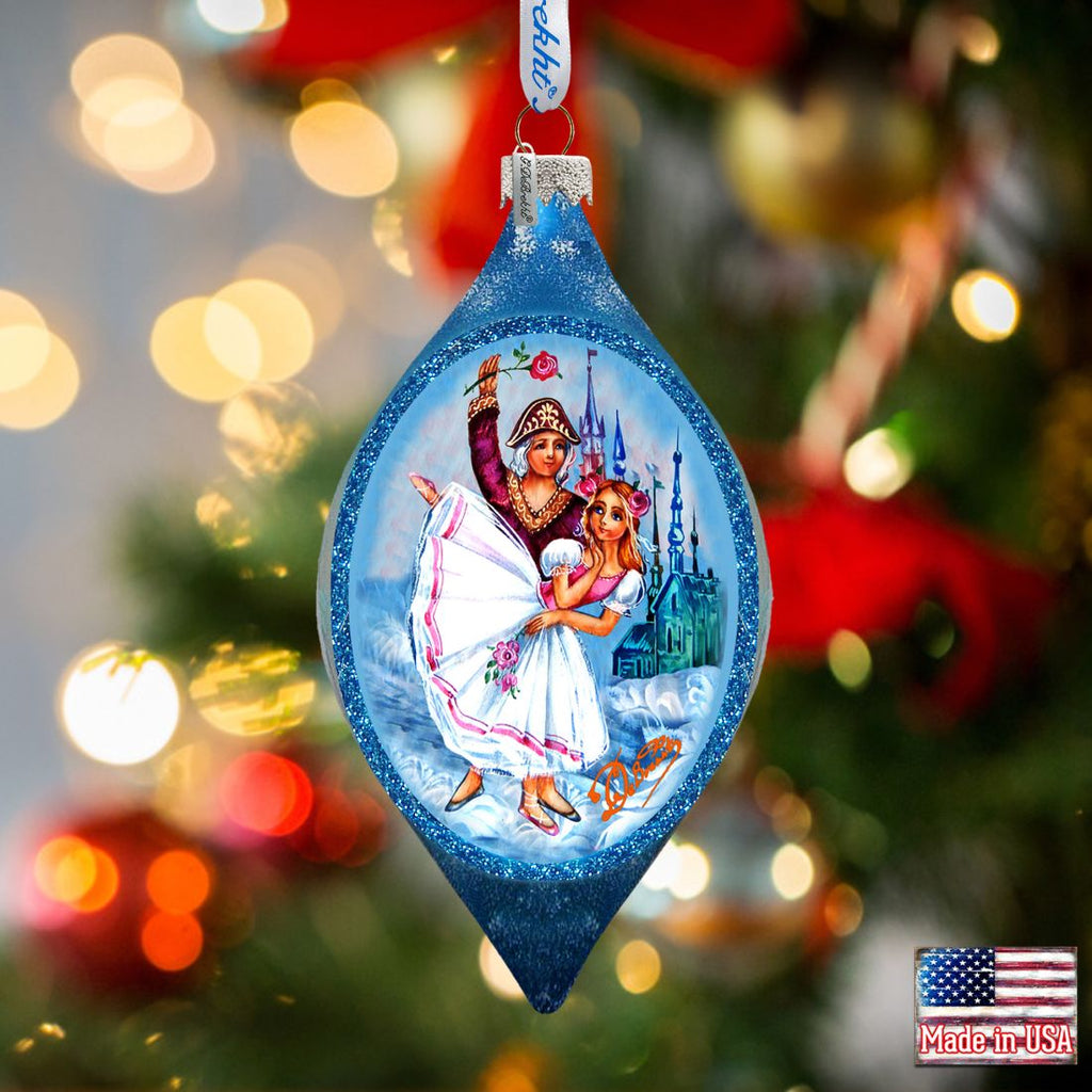 Nutcracker Dance Drop Glass Ornament by G. DeBrekht - Christmas Decor - 757-023