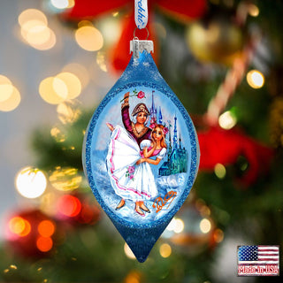 Nutcracker Dance Drop Glass Ornament by G. DeBrekht - Christmas Decor - 757-023