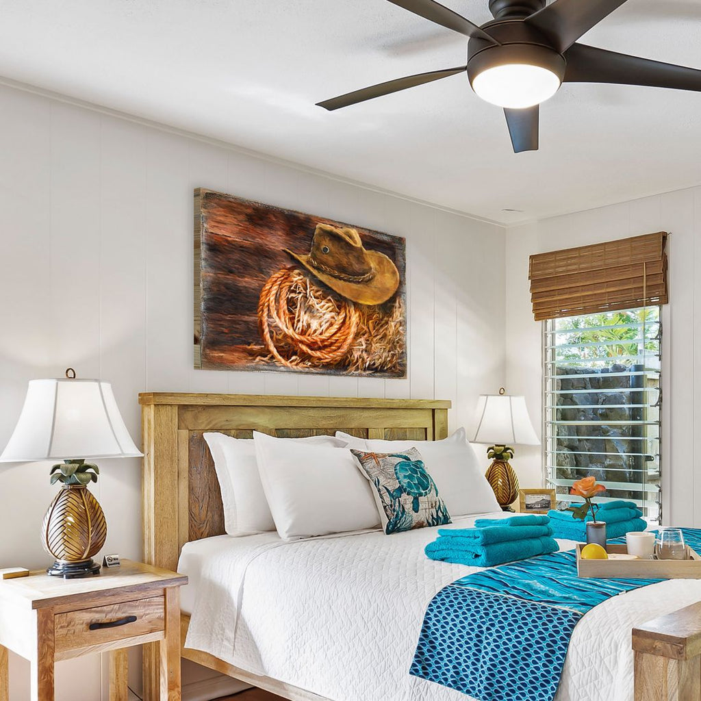 Lothen Cowboy Hat Art Wooden Wall Art by Nature Wonders - Nature Wildlife Decor - 95233B