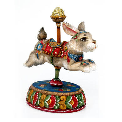 Musical Figurine - Carousel Bunny Handcrafted Christmas Figurine 8
