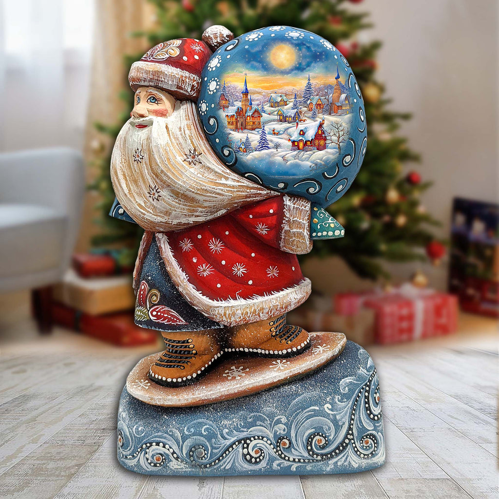 Christmas Night Sack Santa Hand-Painted WOODCARVED Masterpiece by G. DeBrekht - Christmas Decor - 8204015 *** PRE-ORDER - Handmade Just for You! ***