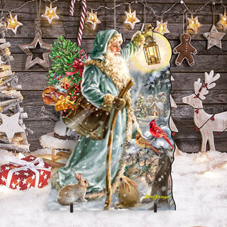 Saint Nicholas Christmas Outdoor Decor by D. Gelsinger - Christmas Santa Snowman Decor - 8461067F-DG