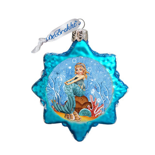 Mermaid Mercury Glass Ornament by G. DeBrekht - Coastal Holiday Decor - 775480