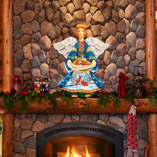 Guardian Angel Deer Nativity Door Decor by G. DeBrekht - Nativity Holiday Decor - 8152510H