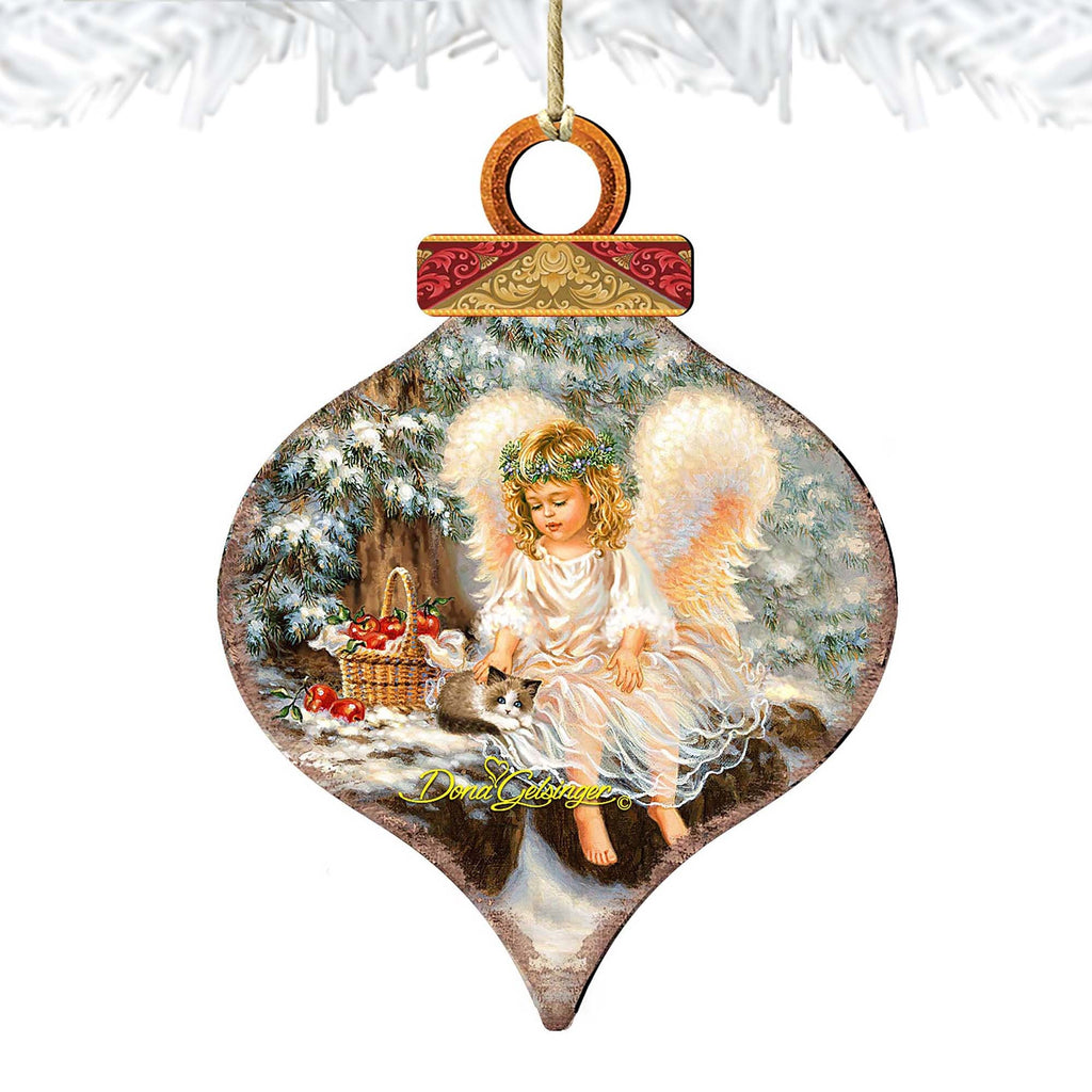 Angel Cardinal Wooden Ornaments - Tree Ornament by Gelsinger - Nativity Holiday Decor - 8031120-0718
