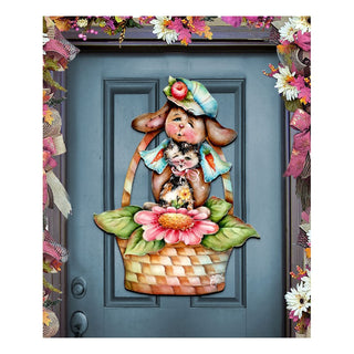 Flower Basket Friends! Easter Door Decor by Jamie Mills-Price - Easter Spring Decor - 8457607H