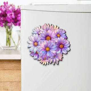 Bouquet of Flowers Decorative Eco Wood Magnets Set of 6 by G. Debrekht - Love Family Decor - 8090076G-S6