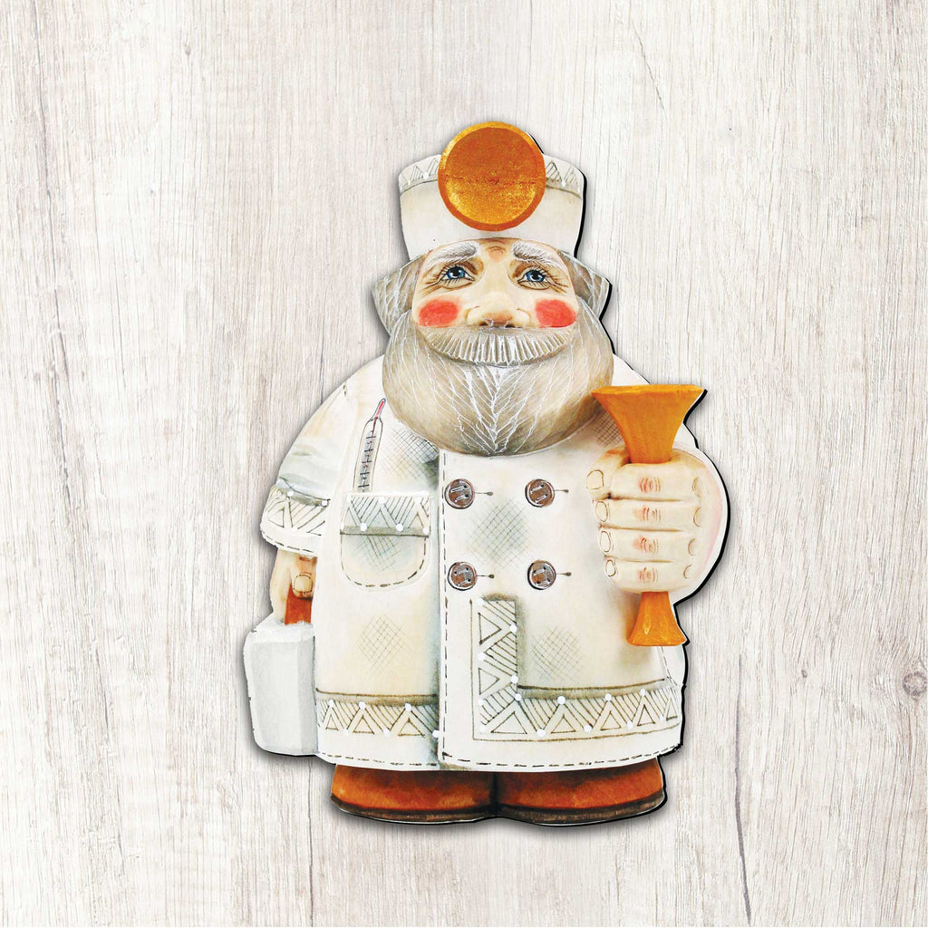 Doctor Santa Christmas Door Decor by G. DeBrekht - Christmas Santa Snowman Decor - 8151921H