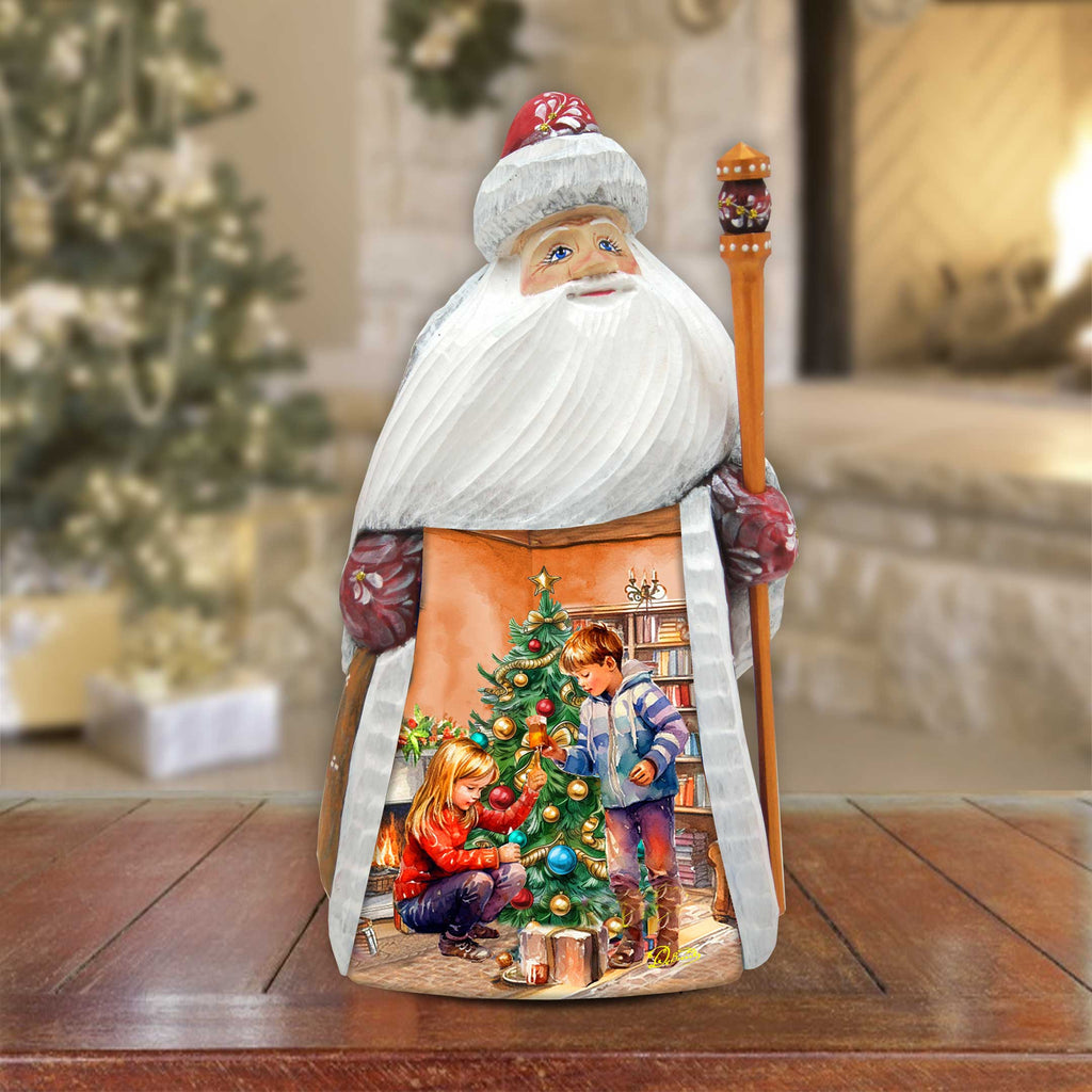 Cherished Moments Santa Hand-Painted WOODCARVED Figurine by G. DeBrekht - Nativity Holiday Decor - 8209020