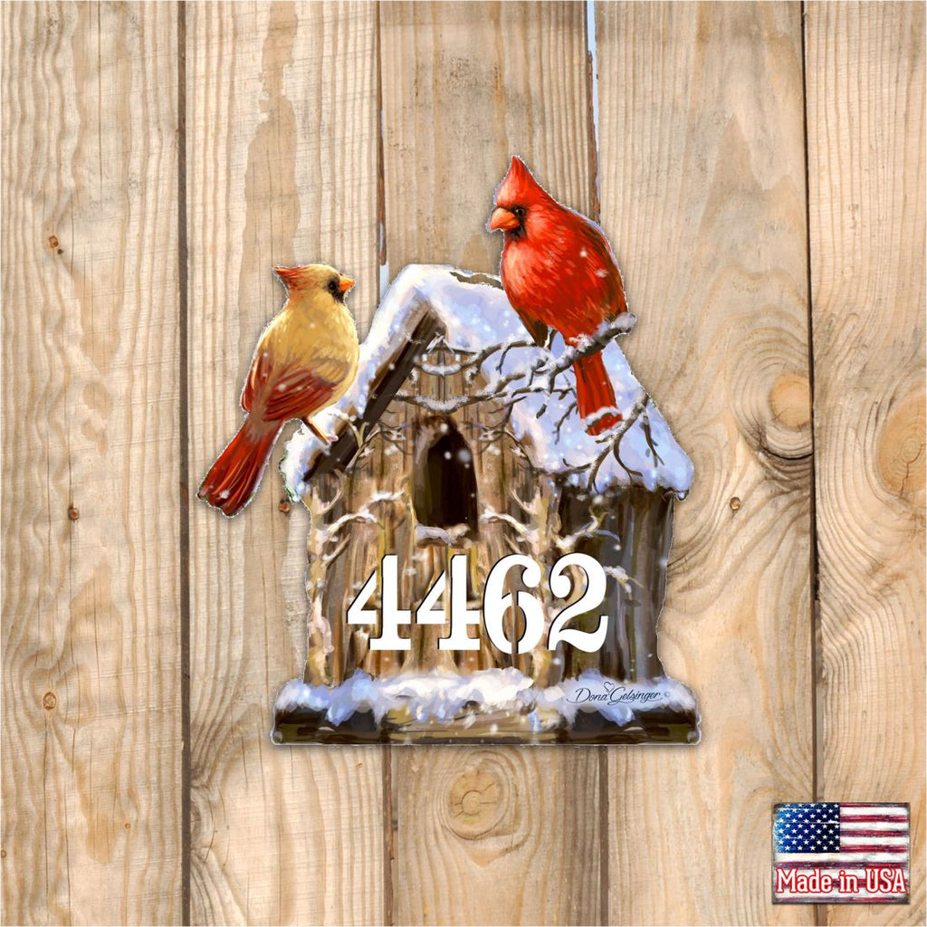 Birds Lover Wooden Personalized House Number Sign by D. Gelsinger - Easter Spring Decor - Handcrafted Wooden Address Sign - MA8461054-2-1533