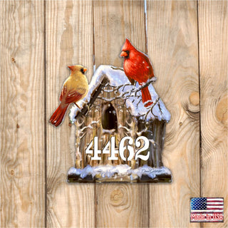 Birds Lover Wooden Personalized House Number Sign by D. Gelsinger - Easter Spring Decor - Handcrafted Wooden Address Sign - MA8461054-2-1533