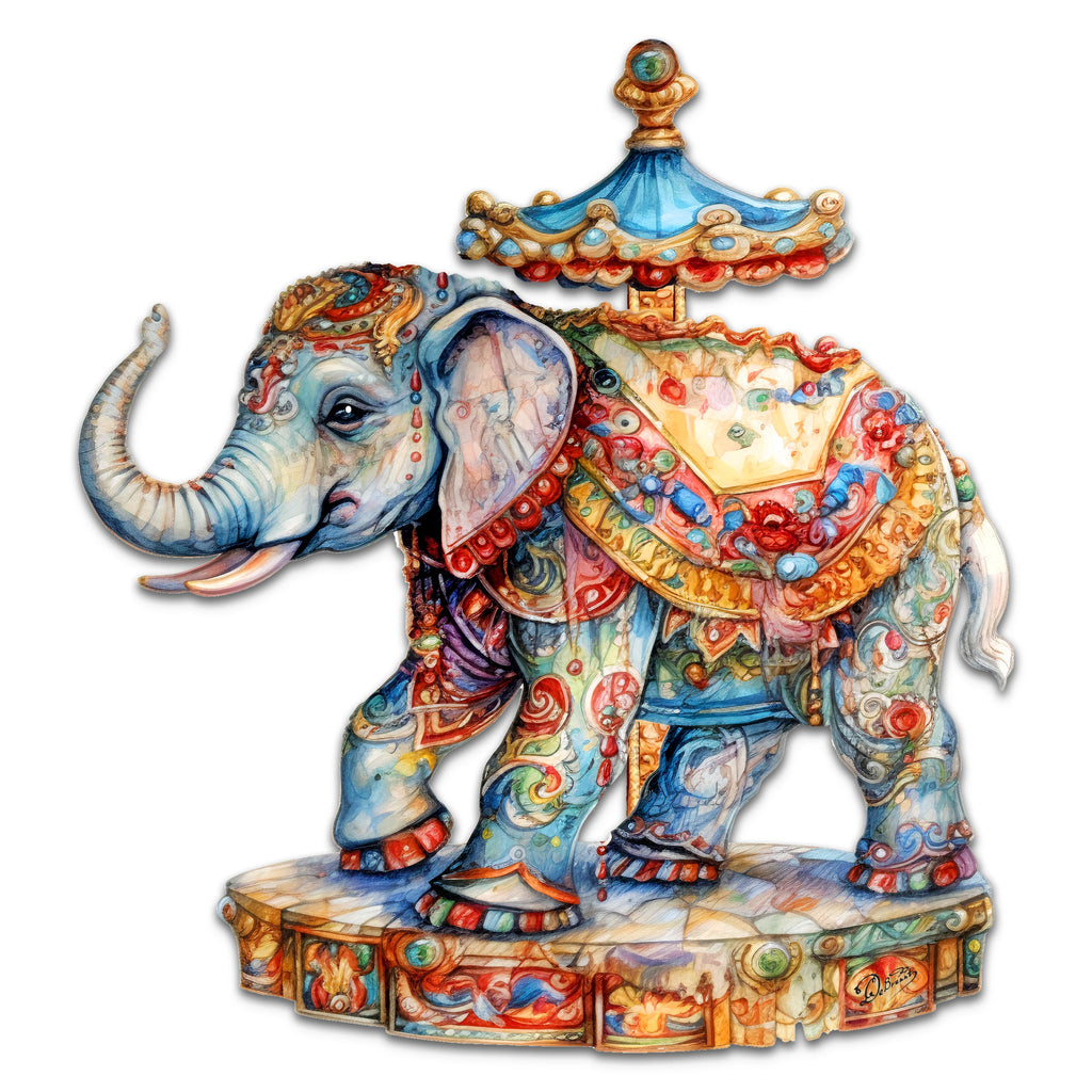 Carousel Elefant Holiday Door Decor by G. Debrekht - Christmas Decor - 8611029H