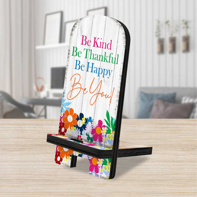 Be You! Cell Phone Stand Family Decor Wood Mobile Tablet Holder Charging Station Organizer - 892066