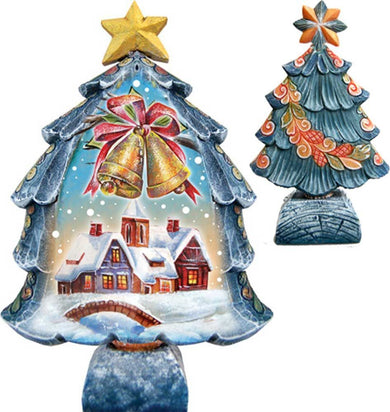 Christmas Tree Santa with Kids Handcrafted Christmas Figurine - G. DeBrekht - Christmas Santa Snowman Decor - 588033S