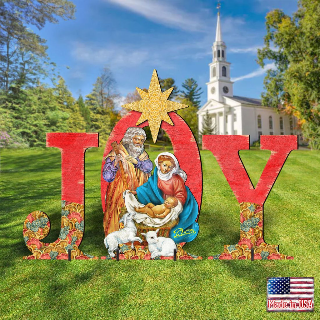 Joy Regal Outdoor Nativity Set by G. DeBrekht - Nativity Holiday Decor - 8121456F-S3M