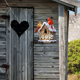 Birds Lover Wooden Personalized House Number Sign by D. Gelsinger - Easter Spring Decor - Handcrafted Wooden Address Sign - MA8461054-2-1533