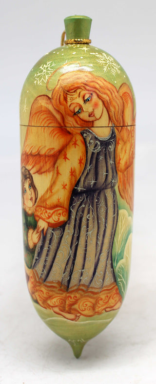 One of Kind Ornaments WOODCARVED Handpainted Figurine 2x2x6