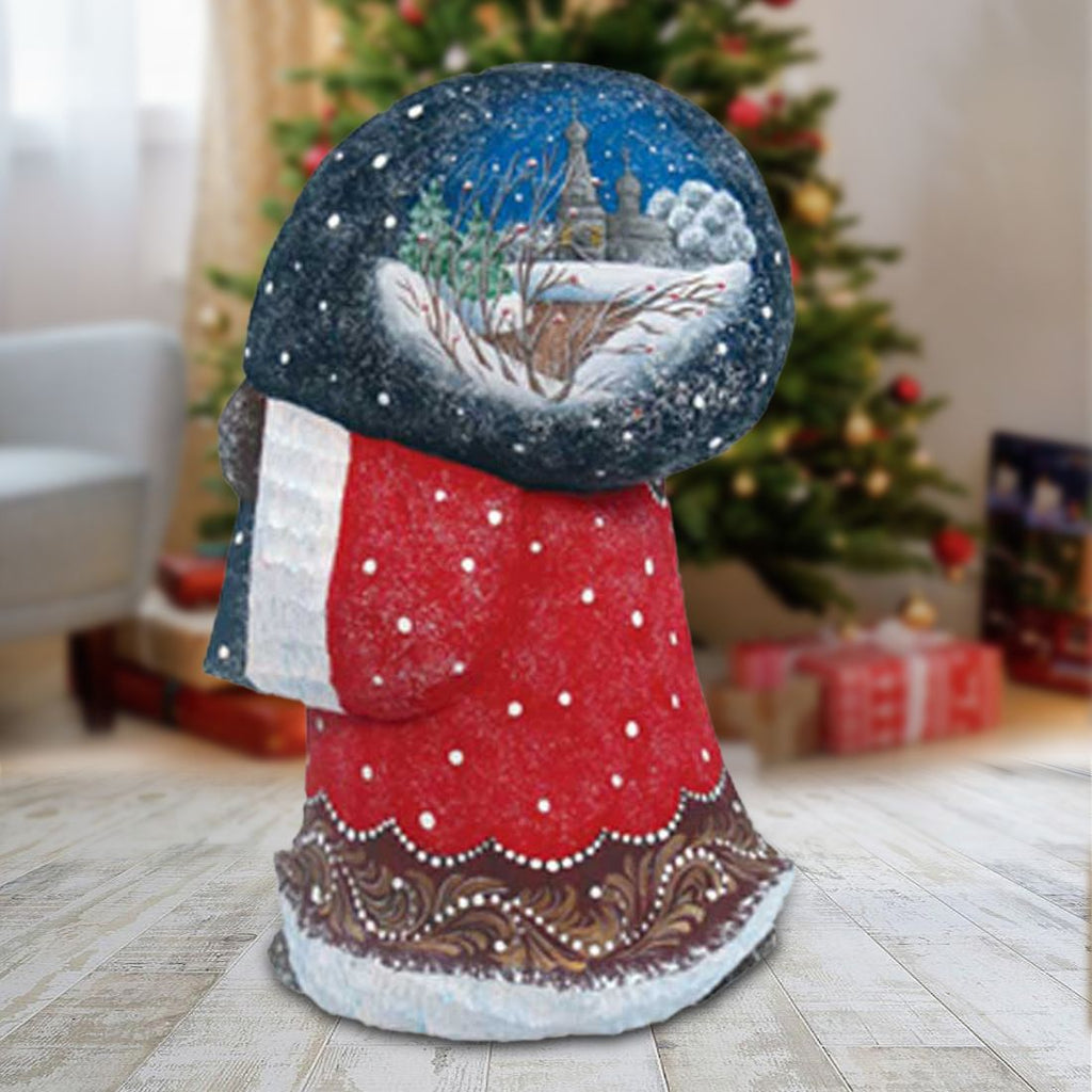 Merry Yuletide Wanderer Hand-Painted WOODCARVED Masterpiece by G. DeBrekht - Christmas Decor - 821061 *** PRE-ORDER - Handmade Just for You! ***