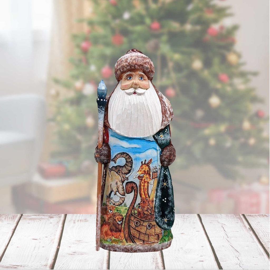 Noah's Ark Santa Hand-Painted WOODCARVED Masterpiece by G. DeBrekht - Nativity Holiday Decor - 8201015-4