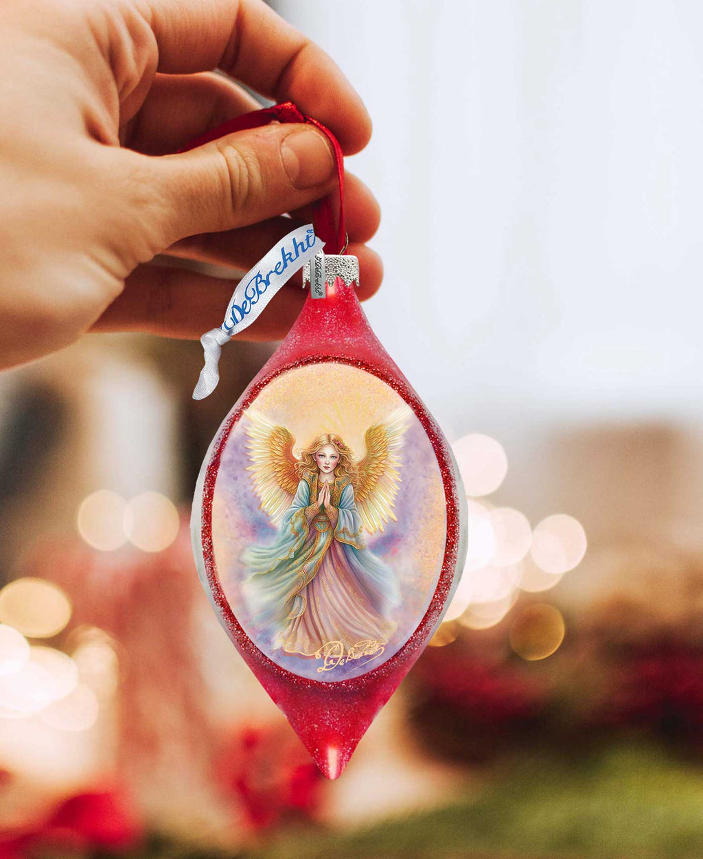 Angel Drop Glass Ornament by G. Debrekht - Nativity Holiday Decor - 757-051