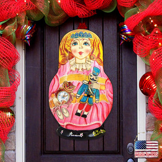 Clara Nutcracker Nesting Doll Door Decor by G. DeBrekht - Christmas Decor - 8115152H