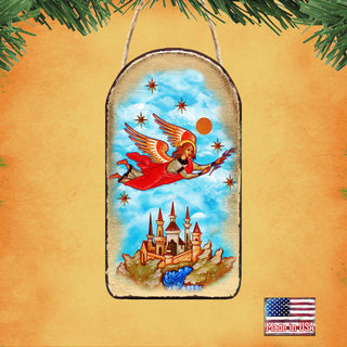 Watching Over Flying Angel Religious Christian Sacred Icon Ornament - Inspirational Icon Decor - 87034
