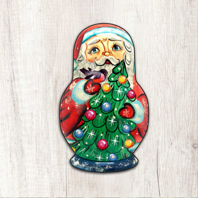Santa Nesting Doll Christmas Outdoor Decor Large Ornament by G. DeBrekht - Christmas Santa Snowman Decor - 8115060M