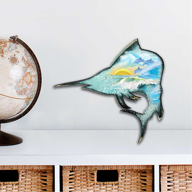 Marlin Fish Coastal Outdoor Decor Large Ornament by G. DeBrekht - Coastal Holiday Decor - 8198533M