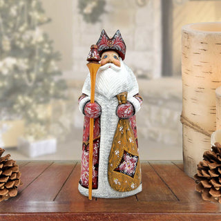 Ornamental Santa in Red Hand-Painted WOODCARVED Masterpiece by G. DeBrekht - Christmas Decor - 8201022 *** PRE-ORDER - Handmade Just for You! ***