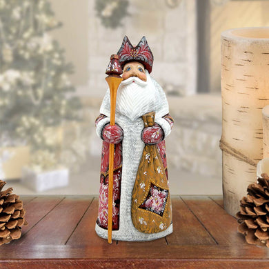 Ornamental Santa in Red Hand-Painted WOODCARVED Masterpiece by G. DeBrekht - Christmas Decor - 8201022 *** PRE-ORDER - Handmade Just for You! ***