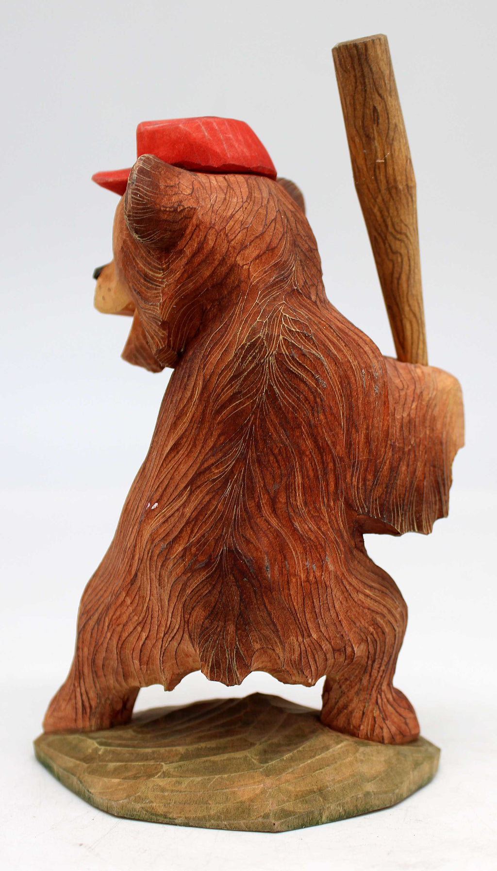 One-of-a-Kind Bear WOODCARVED Handpainted Figurine 4 X 2.5 X 7