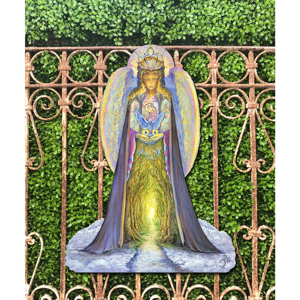 The Angel and The Blue Cat Oversized Decor by Josephine Wall - Christmas Decor - 845623H-JW