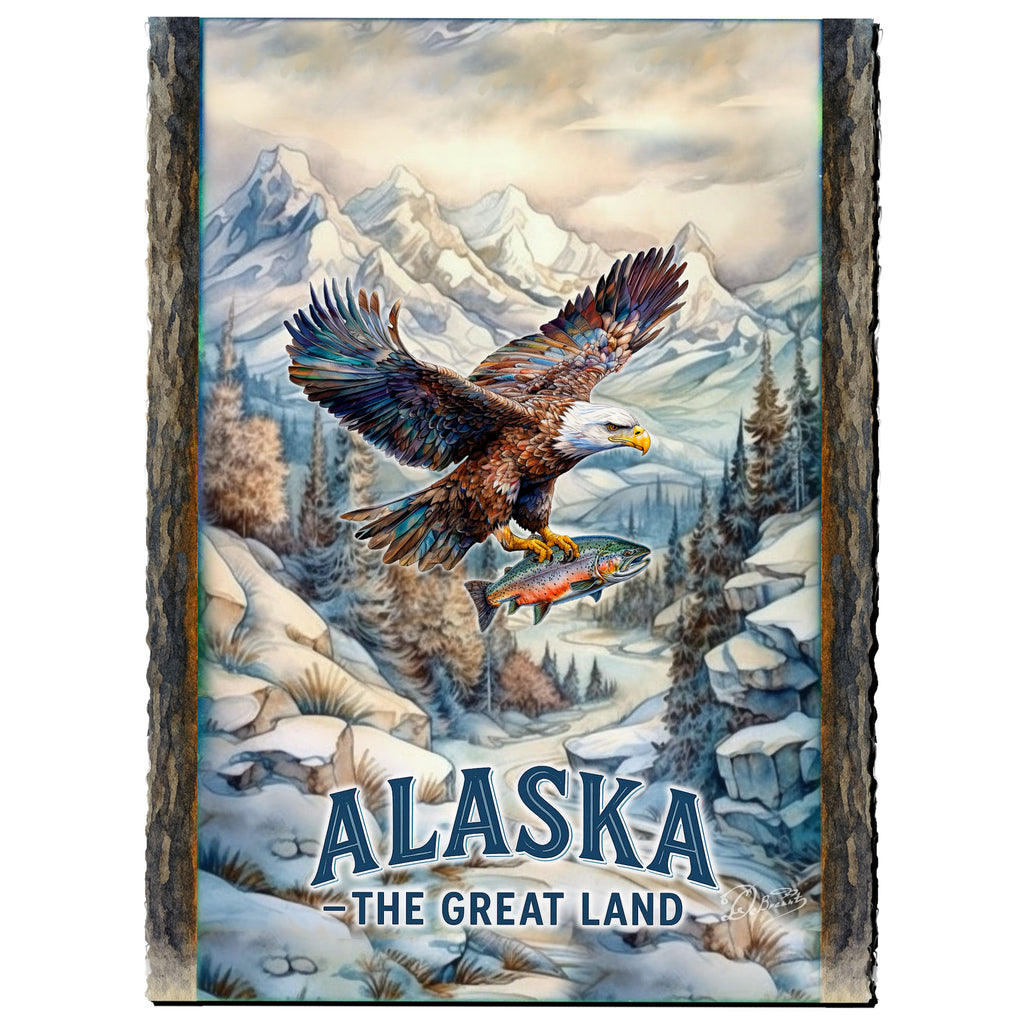 Northern Wilderness Eagle Greeting Card by G. Debrekht - 97107GC