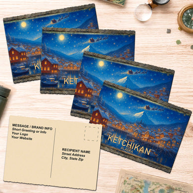 Harbor Under the Full Moon Greeting Card by G. Debrekht - 97119GC