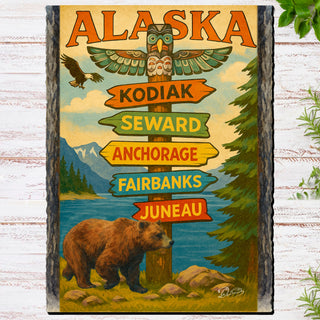 Northern Destinations Signpost Greeting Card by G. Debrekht - 97133GC