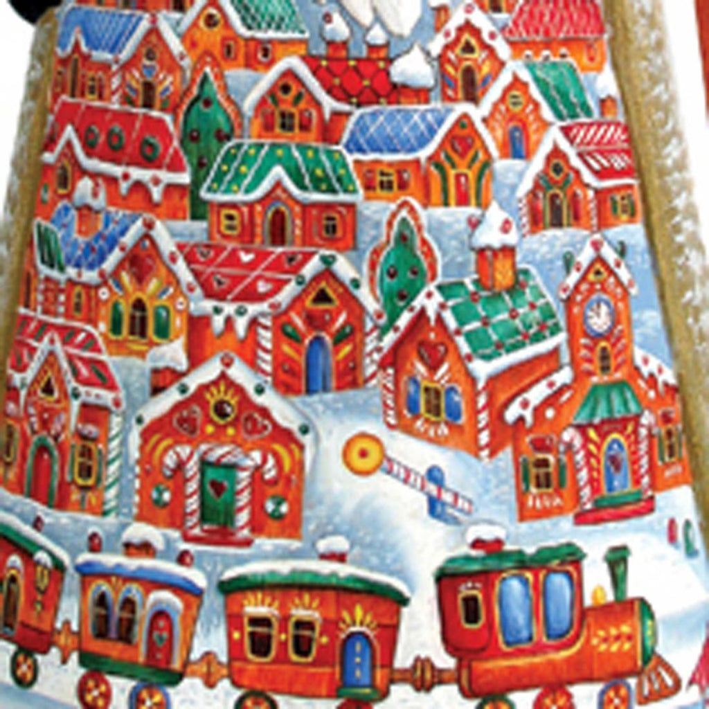 Gingerbread Village Santa Hand-Painted WOODCARVED Masterpiece by G. DeBrekht - Christmas Decor - 2820034 - SPECIAL ORDER *** PRE-ORDER - Handmade Just for You! ***