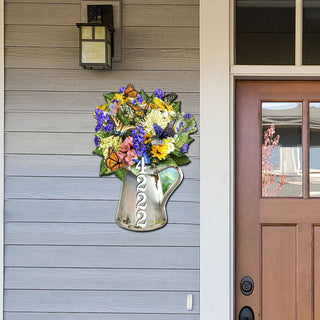 Butterfly Bouquet Personalized House Number Sign by D. Gelsinger - Easter Spring Decor - Handcrafted Wooden Address Sign - MA8461055-1920