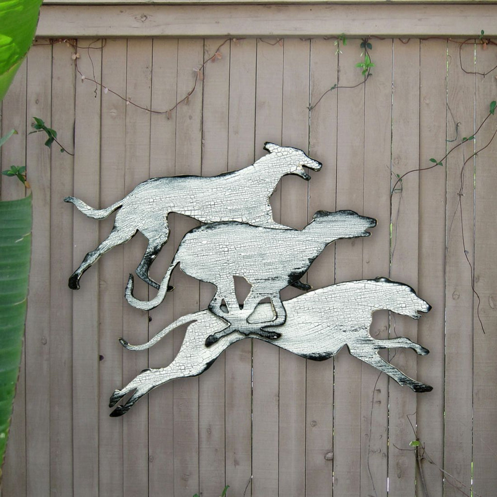 Track Dogs Rustic Wooden Wall Decor by G. DeBrekht - Nature Wildlife Decor - G98122S3