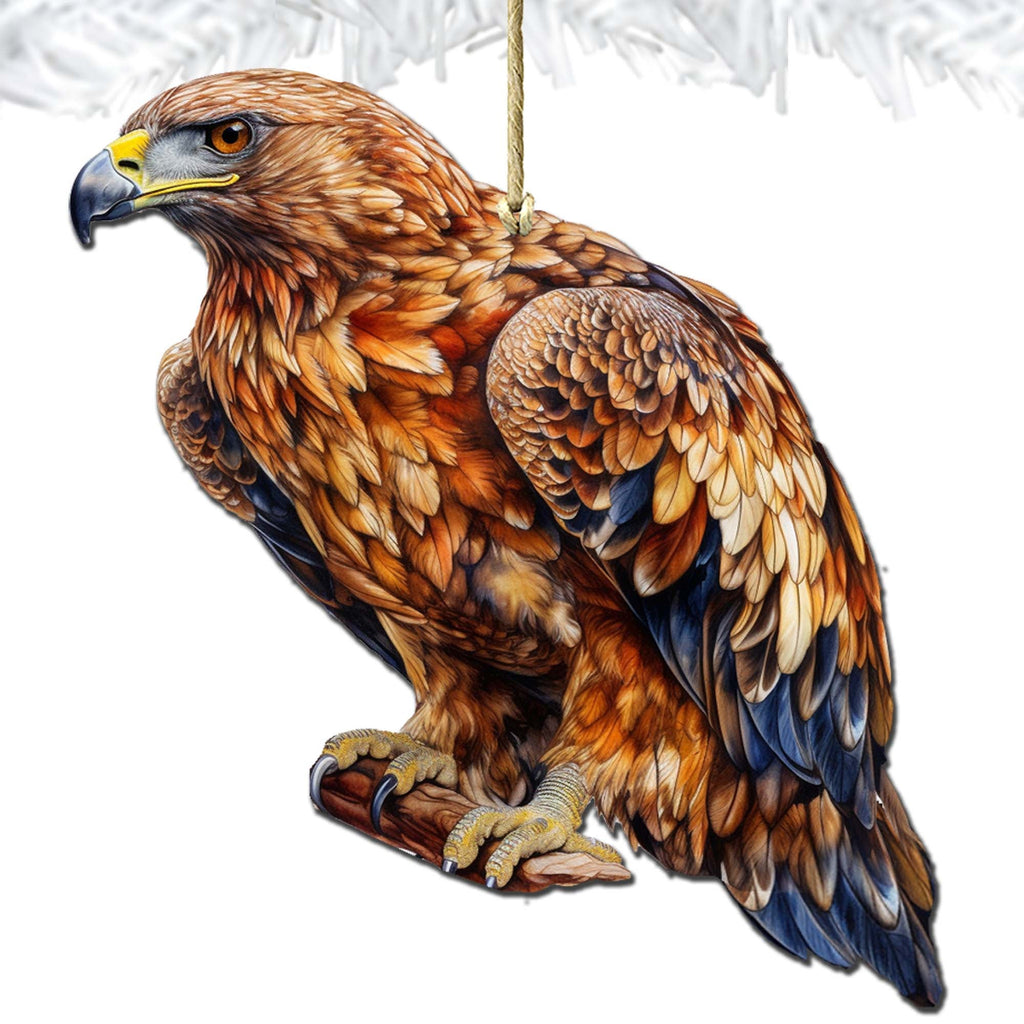 Alaskan Golden Eagle Wooden Ornaments by G.Debrekht - Wildlife Holiday Decor - 8710101-5