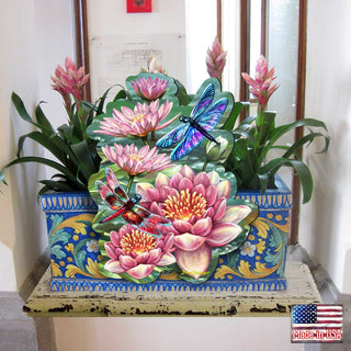 Dragonflies and Water Lilies Wildlife Wall Decor - D. Gelsinger - Wildlife Holiday Decor - 8461065H-DG