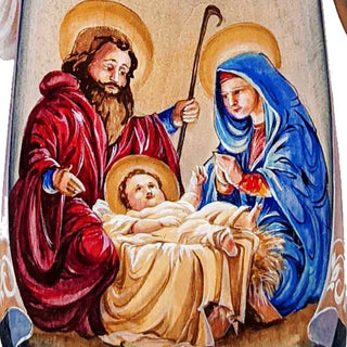 Nativity Angel Hand-Painted WOODCARVED Figurine by G. DeBrekht - Nativity Holiday Decor - 250051