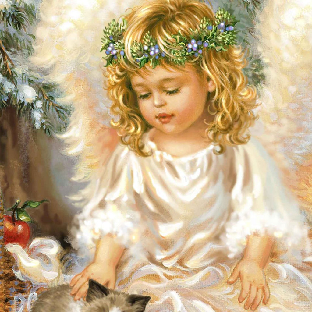 American Angel Winter Companions Wooden Wall Art by D. Gelsinger - Nativity Holiday Decor - 95657B-0718